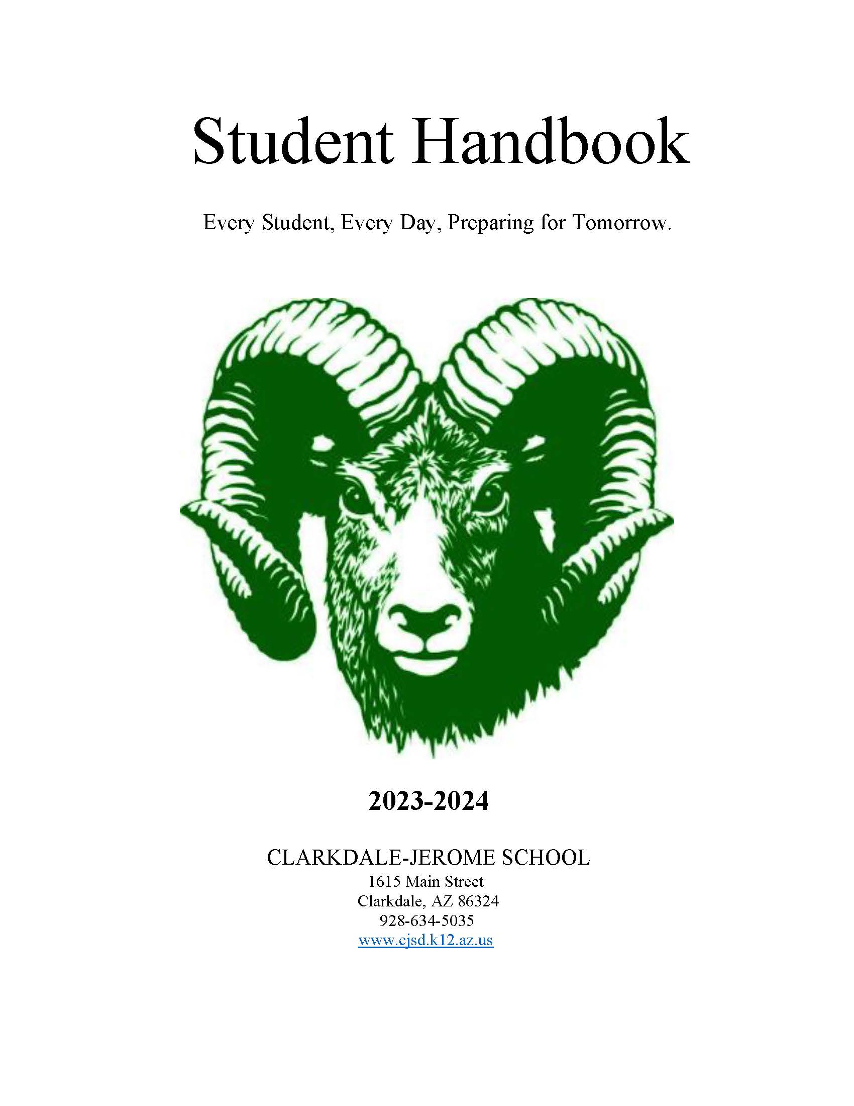 Student Handbook Cover 2023-2024